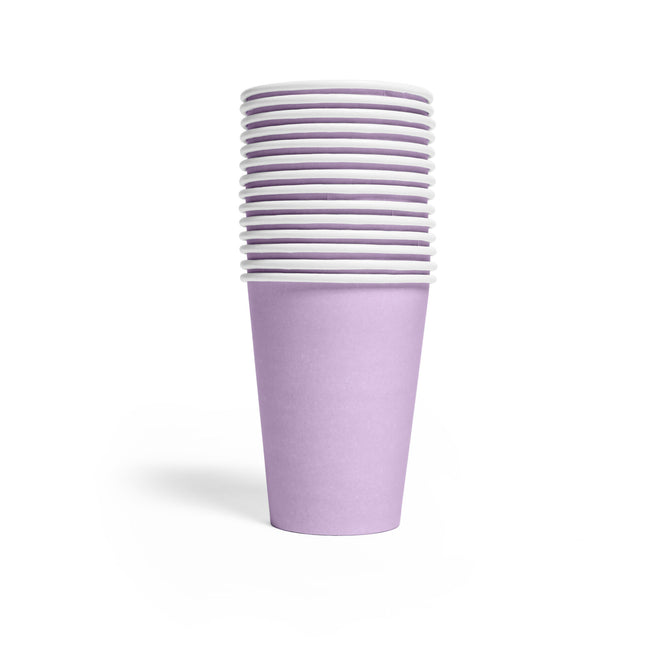 Vasos Lila Papel 210ml 14uds.