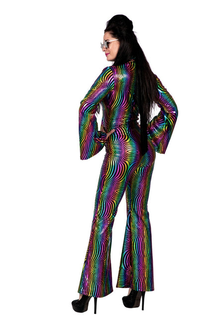 Traje Disco Color Damas Holográfico