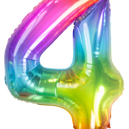 Globo de foil Figura 4 Arco Iris XL 81cm vacío