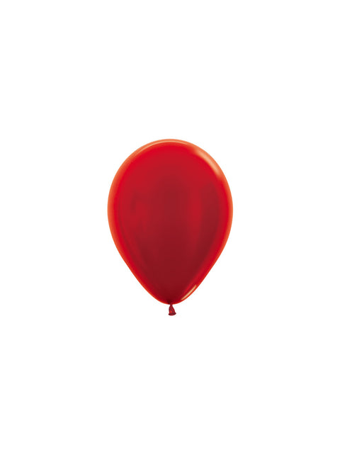 Globos Rojo Metalizado 12cm 50pcs