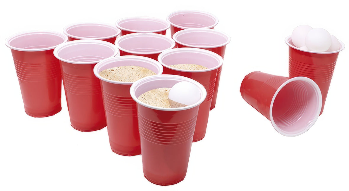 Juego Cerveza pong rojo 35 piezas