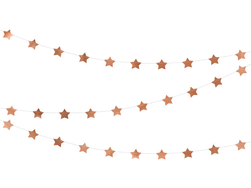 Guirnalda de Estrellas Oro Rosa 3.6m
