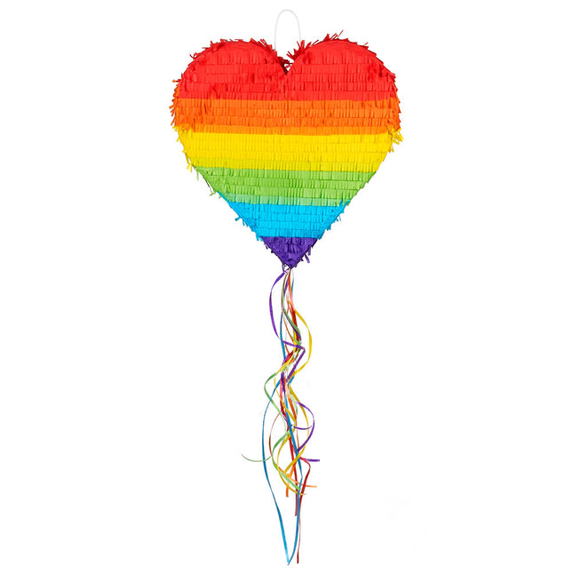 Piñata Arco Iris Corazón 37cm