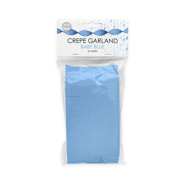 Guirnaldas Azul Claro Crepe 6m