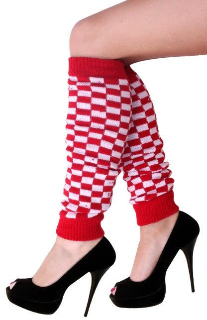 Legwarmers Rojo/Blanco Bloqueado