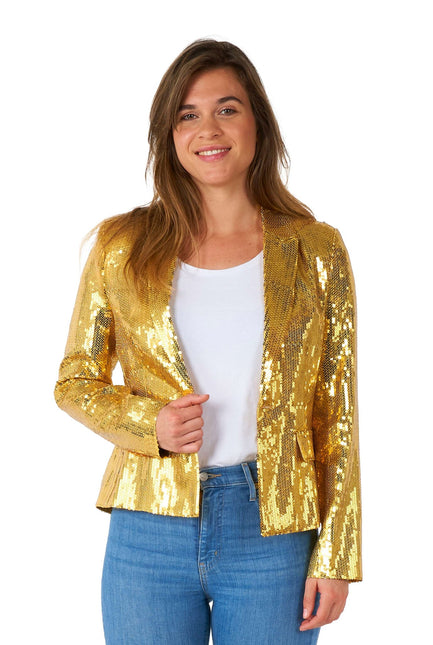 Blazer dorado de mujer Suitmeister