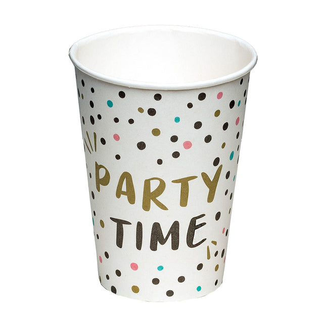 Vasos Party Time Papel 210ml 8pcs