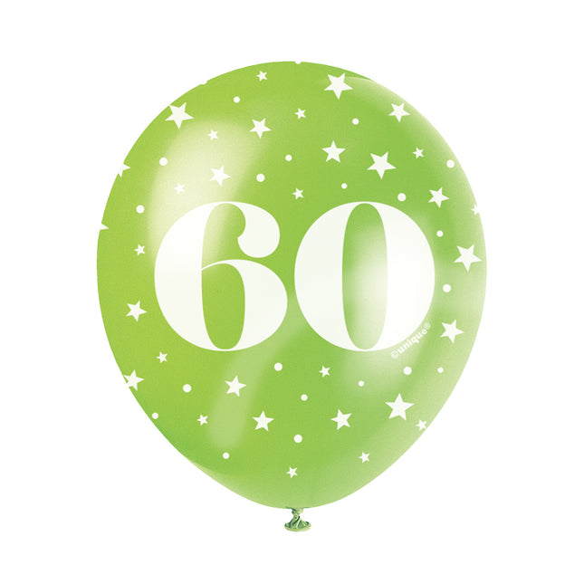 Globos 60 Años Confetti 30cm 5pcs