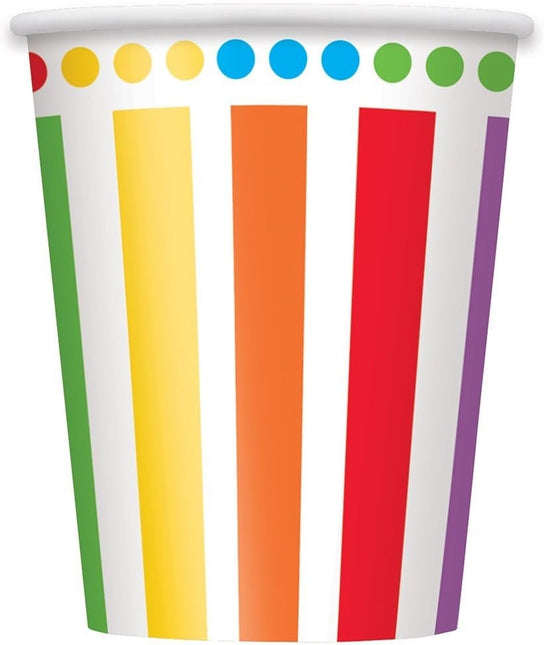 Vasos Arco Iris 270ml 8ud