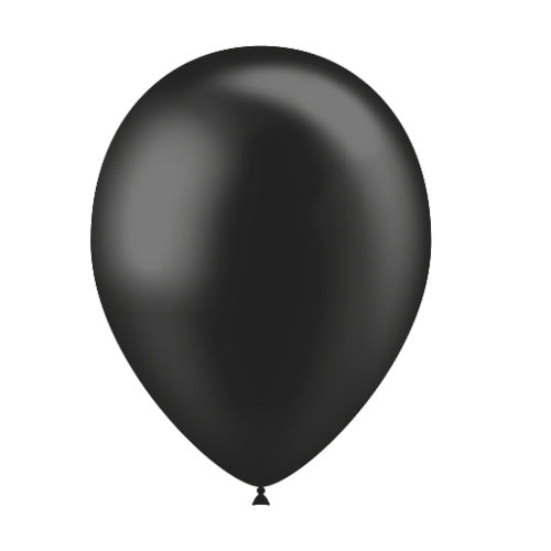 Globos Negros Metalizados 25cm 10pcs