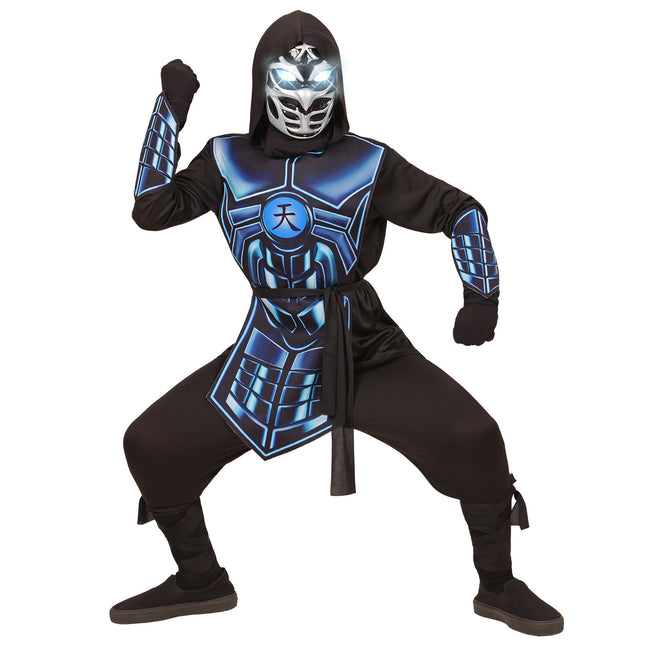 Disfraz de Ninja Negro Azul Niño