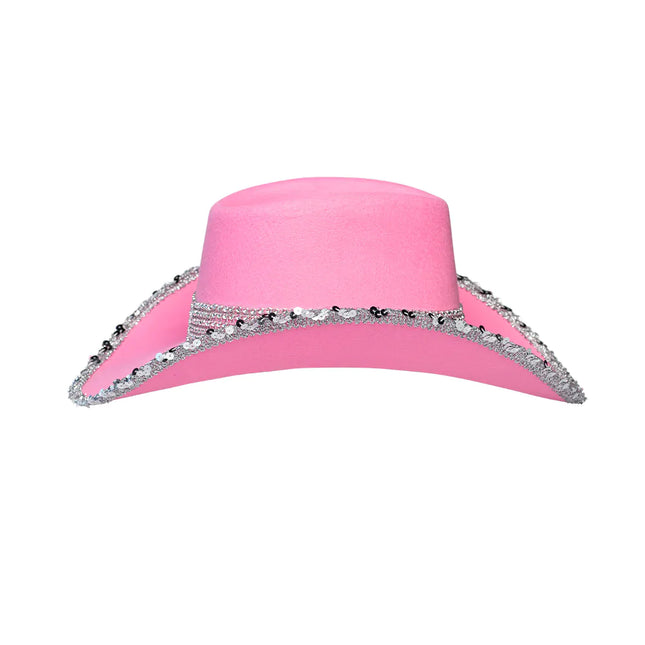 Sombrero Vaquero Rosa Purpurina