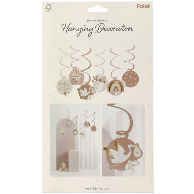 Nacimiento Colgante Decoración Babygirl 6pcs