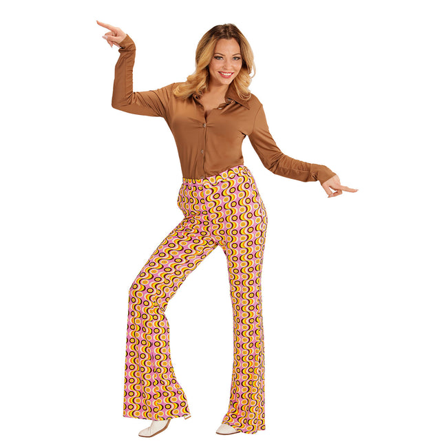 Pantalones Disco 70S Mujer