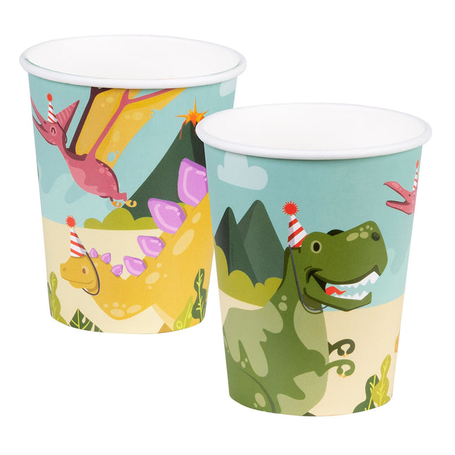 Vasos Dino Papel 210ml 10uds.