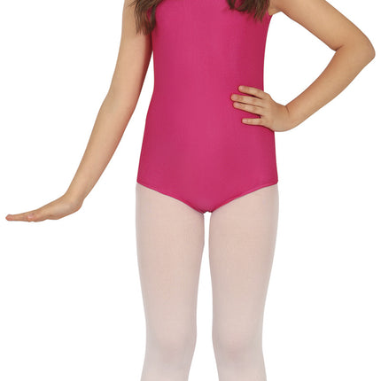 Conjunto de gimnasia Fucsia Niña Sin mangas