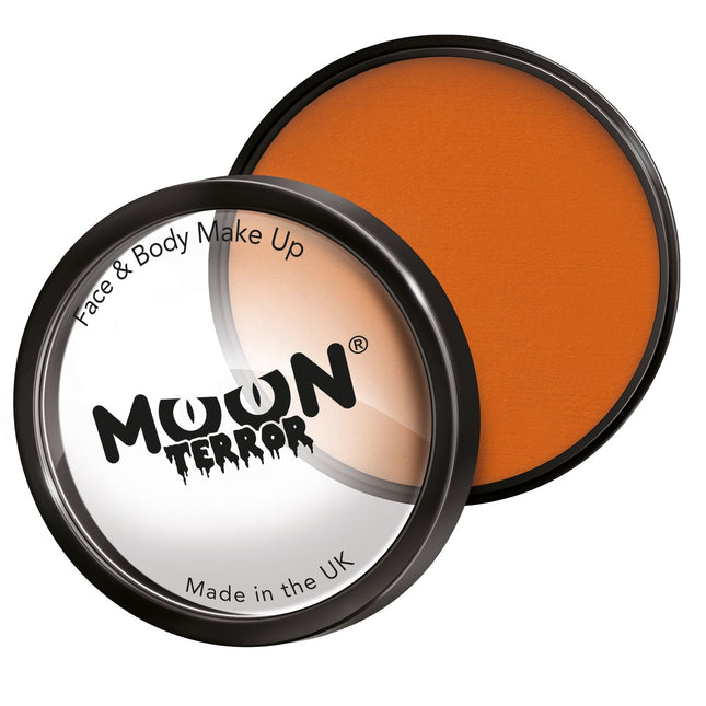 Moon Terror Halloween Pro Pintura Facial Tarros Calabaza Naranja 36g