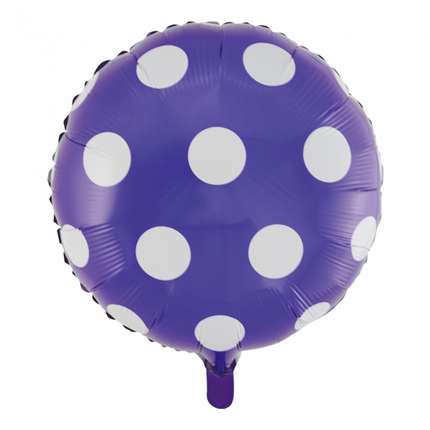 Globo de Helio Dots Morado 45cm vacío