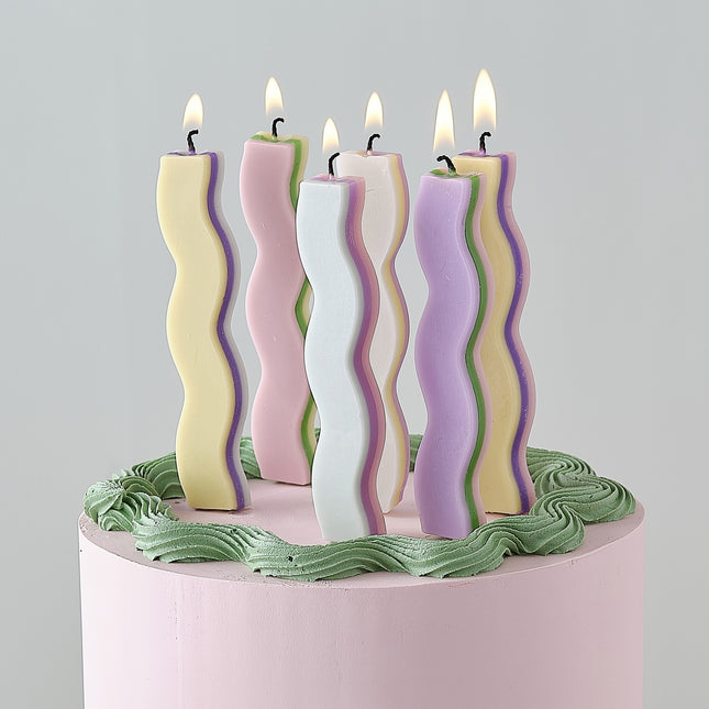 Velas de colores 13cm 6uds