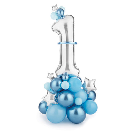 Set Globos 1 Año Azul 1,4m