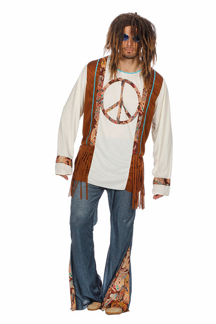 Disfraz de Hippie Paz Marrón