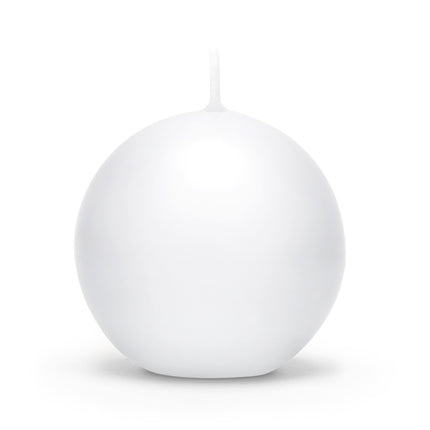 Velas Bola Blanca 8cm 6uds