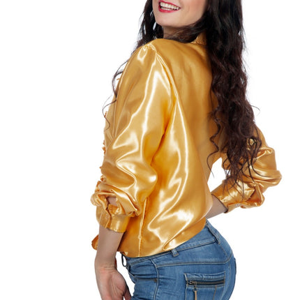 Blusa Disco Volantes Oro