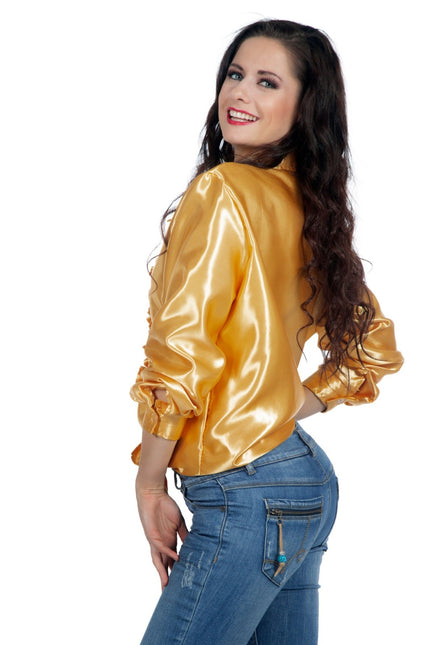 Blusa Disco Volantes Oro