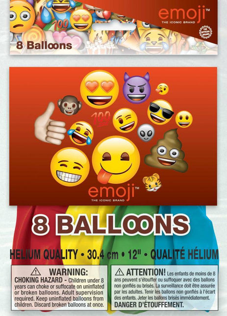 Globos Emoji 30cm 8pcs
