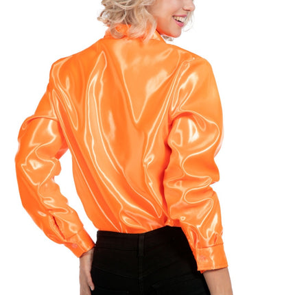 Blusa Disco Volantes Naranja