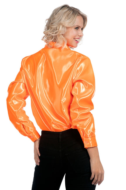 Blusa Disco Volantes Naranja