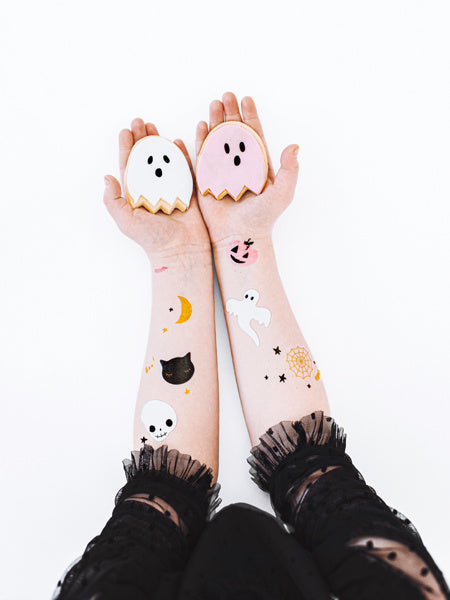 Tatuajes de Halloween Boo 12pcs