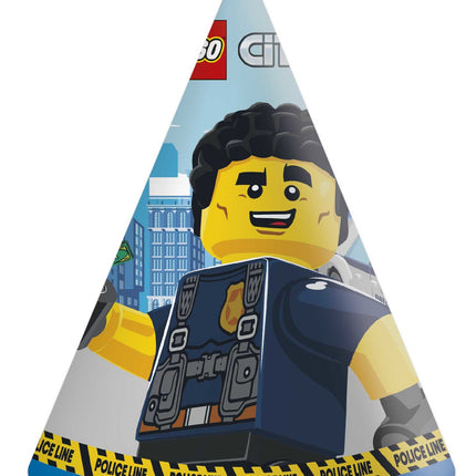 Sombreros de fiesta Lego City 6 piezas