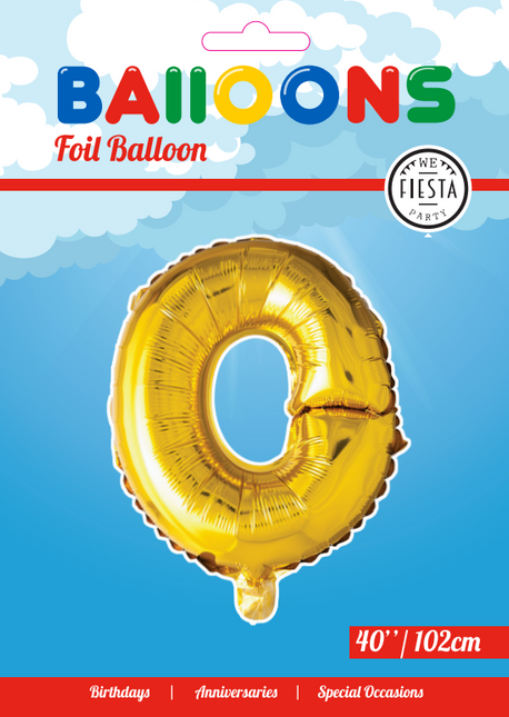 Globo Letra O Oro XL 102cm vacío