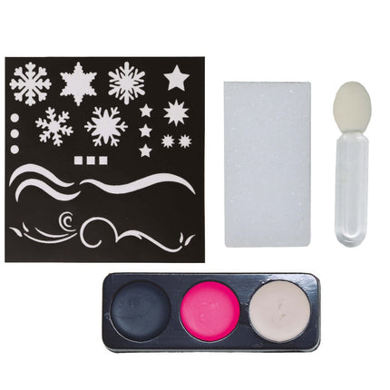 Pintura facial Copos de nieve Set de maquillaje 4 piezas