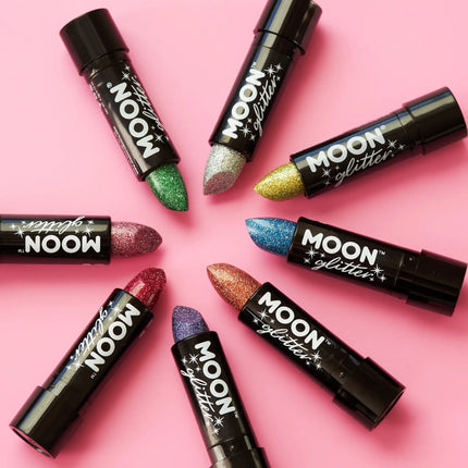 3. Barra de labios con purpurina holográfica Moon Glitter rosa 4. Barra de labios con purpurina holográfica Moon Glitter rosa2g