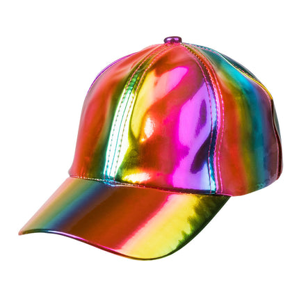 Gorra Holográfica Arco Iris Ajustable 26cm