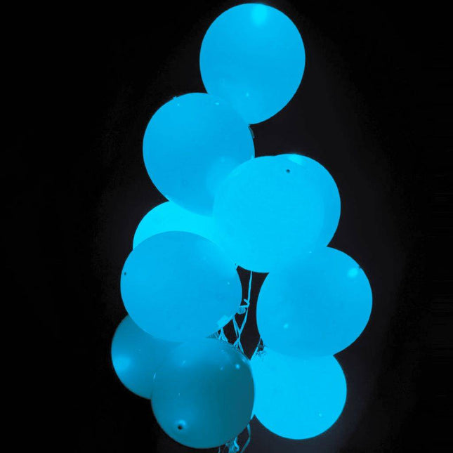 Globos Led Azul Claro 30cm 5pcs