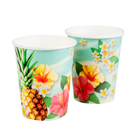 Vasos Hawaii Papel 210ml 10uds.