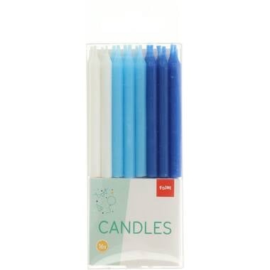 Velas Azul 6cm 16 piezas