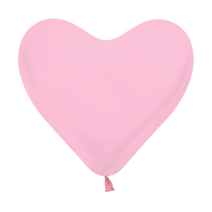 Globos Corazón Rosa 30cm 50pcs