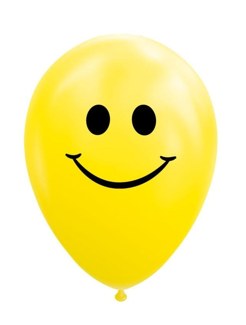 Globos Amarillos Smiley 30.5cm 8pcs