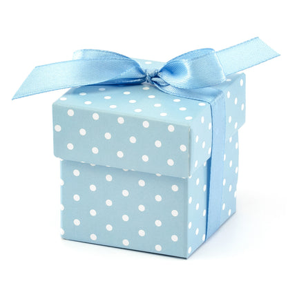 Cajas de regalo Punteadas Azul Claro 5,2cm 10pcs