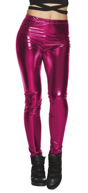 Legging rosa metalizado