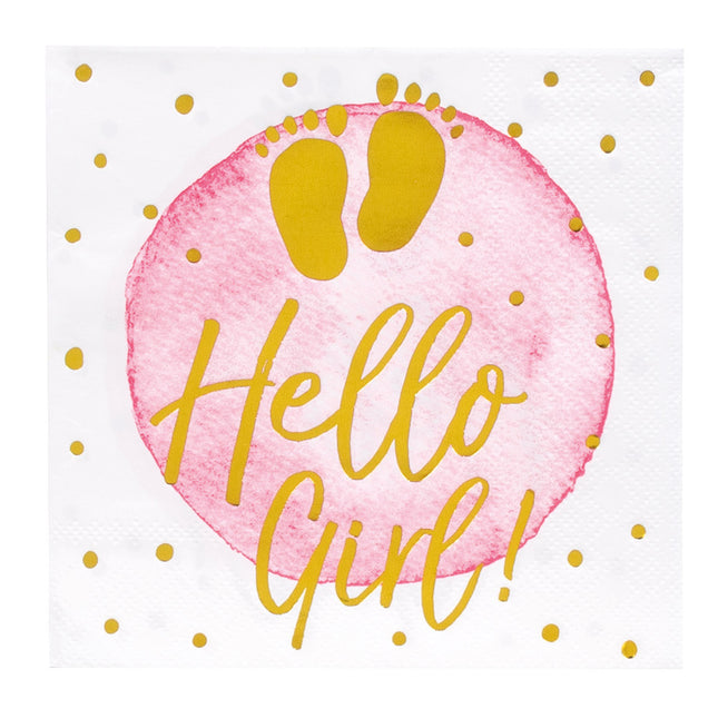 Servilletas Hello Girl Papel 33cm