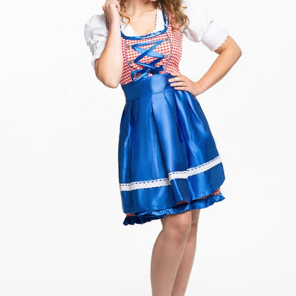 Vestido Dirndl Oktoberfest Azul 3 piezas