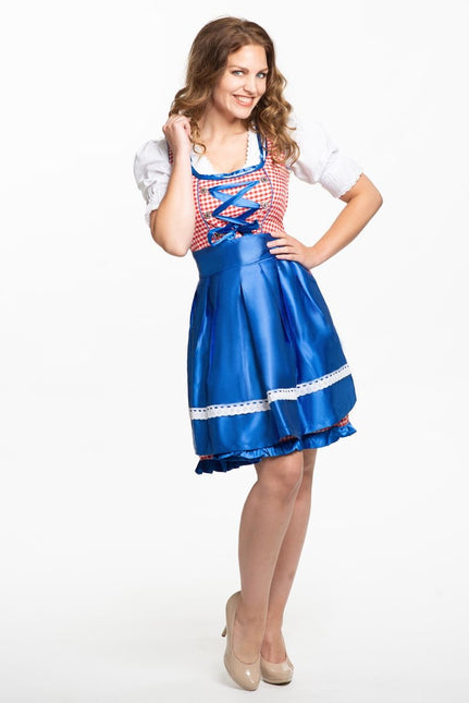 Vestido Dirndl Oktoberfest Azul 3 piezas