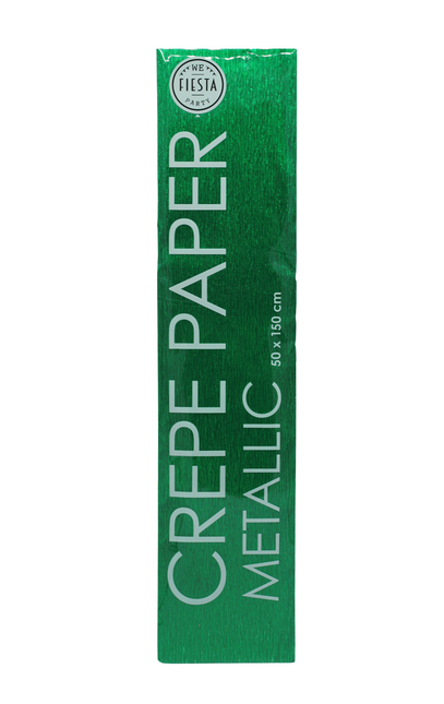 Papel Crepé Verde Metalizado 50cm 1,5m