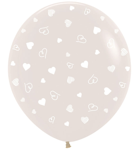 Globos Corazones Transparentes 91cm 2pcs