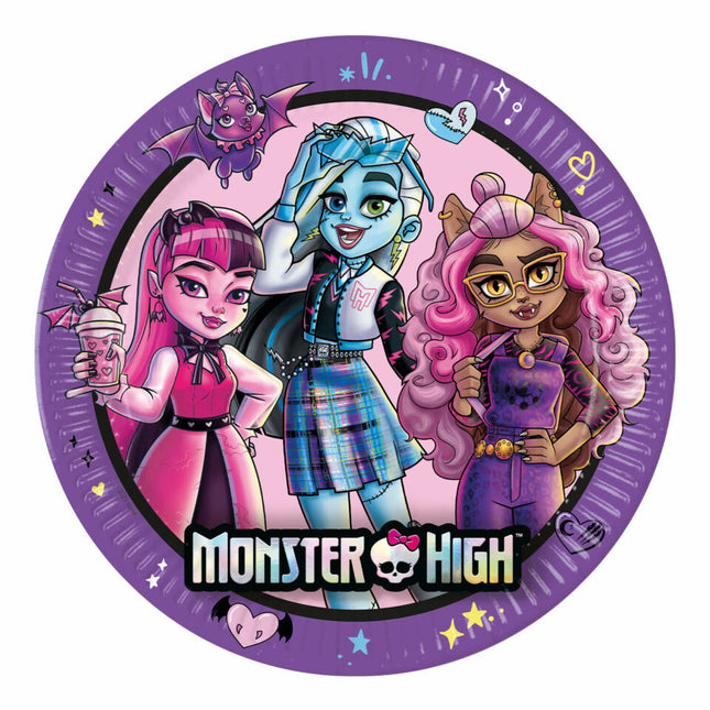 Platos Monster High 23cm 8pcs